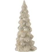 J-line - Kerstboom Deco Suiker Glas Blinkend Licht Grijs/zilver Large ...