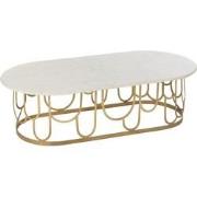 J-line - Salontafel Moza Metaal/marmer Goud - 122x61x35cm