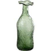 J-line - Vaas Openbloeien Glas Groen Small - 9.5x9.5x27cm