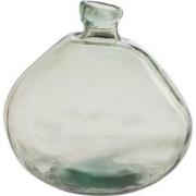 J-line - Vaas Laura Glas Watergroen - 33x33x32cm