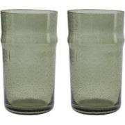 House Doctor Glas Rain groen 14cm - set van 2