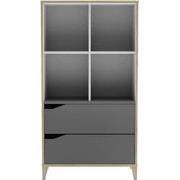 Bibliotheek 2 Lades 4 Nissen L70 x H130 cm - Genius