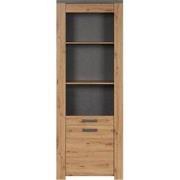 Dressoir 2 Deuren waarvan 1 van gehard glas H199 cm - Follow