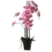 Mica Decorations Phalaenopsis Kunstplant - H97 x Ø19 cm - Pot - Roze