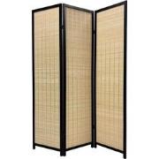 Fine Asianliving Bamboe Kamerscherm B135xH180cm 3 Panelen Zwart