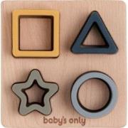 Baby's Only Houten vormenpuzzel met siliconen figuurtjes - Baby puzzel...