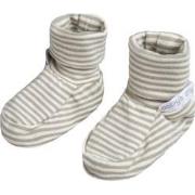 Baby's Only Slofjes Stripe - Urban Green - 3-6 mnd - 95% ecologisch ka...