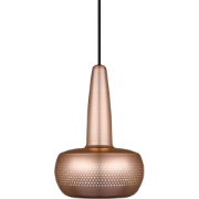 Clava hanglamp brushed copper - met koordset zwart - Ø 21,5 cm