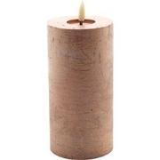 Mansion atmosphere led kaars rustic copper 15x7,5cm