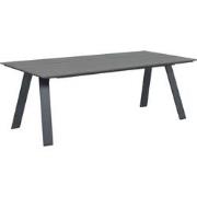 Nevada dining tafel 240x100 carbon black/ vint. wood plw.