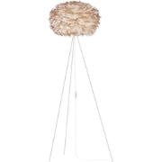 Eos Medium vloerlamp light brown - met tripod wit - Ø 45 cm