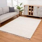 Tapijtenloods Vloerkleed Hoogpolig Shaggy Pulpy Effen Creme- 120x170 C...