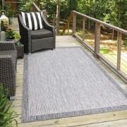 Tapijtenloods Sun In- & Outdoor Vloerkleed Laagpolig Grijs- 60x110 CM