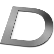 Letter D Model: Huisletter RVS