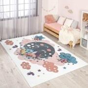 Tapijtenloods Vloerkleed Wolken Laagpolig Anime Kids Multi Creme- 160x...