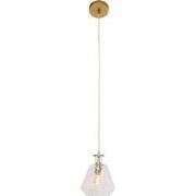 Mexlite hanglamp Grazio glass - messing - metaal - 18 cm - E14 fitting...