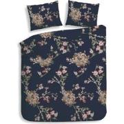 Heckett & Lane Dekbedovertrek Daisy Navy Blue 260 x 200 220 cm + 2 slo...