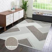 Tapijtenloods Vloerkleed Lindo Modern Woonkamer Beige Laagpolig- 200x2...