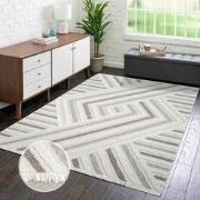 Tapijtenloods Vloerkleed Lindo Modern Woonkamer Creme Laagpolig- 160x2...