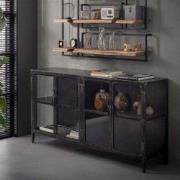 Industrieel dressoir Elias metal 180x40x92 cm