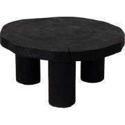 Salontafel Rond 75cm - Zwart Acaciahout - Driepoot - Enzo