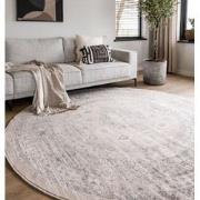 Rond vintage Vloerkleed Aila Zand/Beige - Polypropyleen