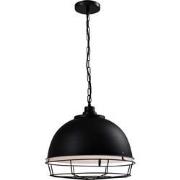 QUVIO Hanglamp rond met metal frame zwart - QUV5131L-BLACK