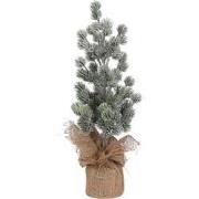 House of Seasons Kunstkerstboom in Jute - H45 x Ø23 cm - Groen Frosted