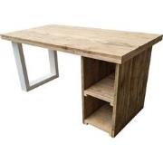 Wood4you - Bureau - San Carlos - steigerhout - Wit