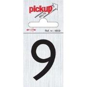 Route alulook 60 x 44 mm Sticker zwarte cijfer 9 pick up