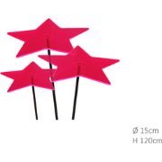 3 stuks! Zonnevangers Ster Rood-Roze (kleur fuchsia) medium 120x15 cm ...