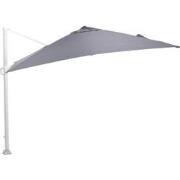 Hawaii zweefparasol 300x300 wit/ licht grijs zonwering