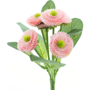 Bellis bush x6 pink 20 cm kunstbloem