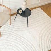 Scandinavisch vloerkleed Vidar creme/wit Wit,Creme - Polyester - 200 x...