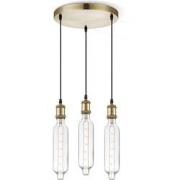 Home sweet home hanglamp Vintage brons 3L Tube - helder