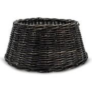 Rieten Kerstboomhuls Black Wash diameter 60 cm