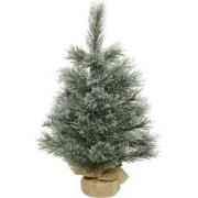 Cashmere kunstkerstboom frost d30h45 cm groen/wit kerst