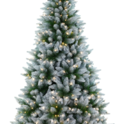 Kerstboom Frosted Allison 225 cm met Warm Led verlichting kerstboom