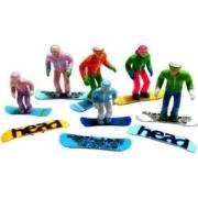 Figuren staand snowboard 6 stuks