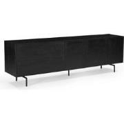 TV-Dressoir Zwart - 200cm - Mangohout - TV-Dressoir Cas