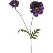 Kunstbloem poppy velvet purple, 78 cm