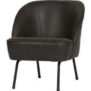 BePureHome Vogue Fauteuil - Leer - Zwart - 69x57x70