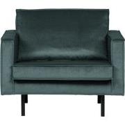 BePureHome Rodeo Fauteuil - Velvet - Teal - 85x105x86