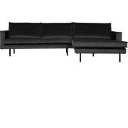 BePureHome Rodeo Chaise Longue Rechts - Velvet - Antraciet