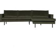 BePureHome Rodeo Chaise Longue Rechts - Velvet - Green Hunter