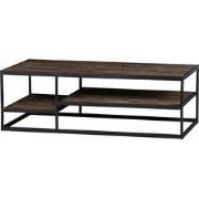 WOOOD Vic Salontafel - Hout/Metaal - Teak/Zwart - 40x120x60