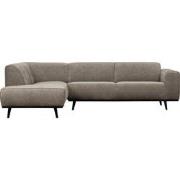 BePureHome Statement Hoekbank Links - Rib - Clay - 77x274x210