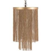 PTMD Hanglamp Brenton - 30x30x50 cm - Ijzer - Goud