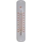 Muurthermometer metaal wit 30x6,5x1 cm