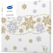 Servetten Snow Glitter White 3-laags tissue 33 x 33 cm